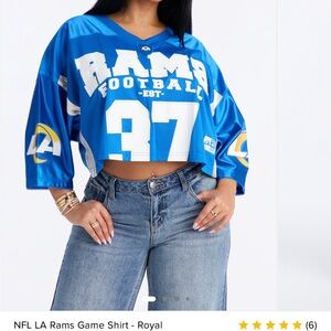 Fashion Nova Blue and White Women's Jersey